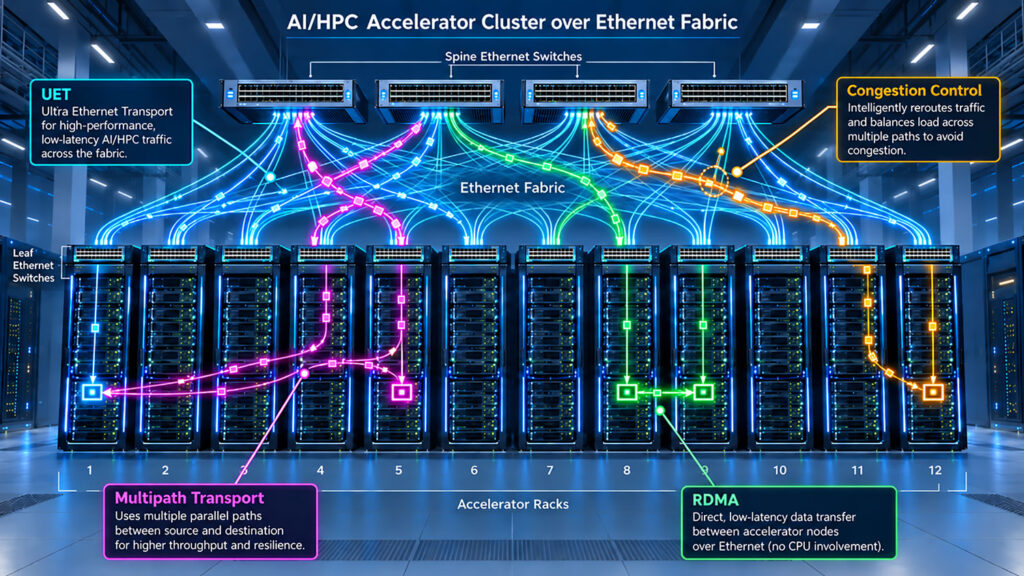 Ultra Ethernet AI/HPC Accelerator Cluster Architecture